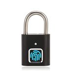 Fingerprint Padlock, Smart Keyless Lock with Finger Print Recognition Security Touch Anti Theft Padlock, USB Charging, Waterproof Mini Fingerprint Lock for Gym Locker, Suitcase, Cabinet Box