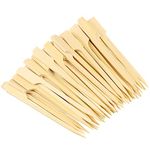 Hysagtek 400 Pieces Bamboo Skewers Toothpicks 3.5 Inches Cocktail Picks for Appetizer Picks Wooden Bamboo Skewers Toothpicks for Cocktail, Appetizers, Fruit, Sandwich, Barbeque Snacks