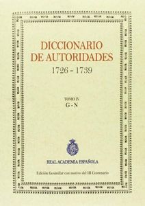 Diccionario de autoridades. Tomo IV
