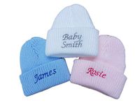 Teeny Buddens Baby Boys Girls Unisex Embroidered Personalised hat Newborn (Blue)