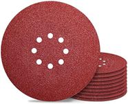 Awutzut 9 inch Sanding Discs 40 Grit 8 Holes Hook and Loop Sandpaper for Drywall Sander 10Pack