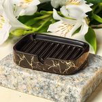 The Better Home Ceramic Soap Case,Soap Dish Tray | Bath Accessories for Bath, Tub or Wash Basin |Black