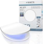 Schütte 82950 Soft-Close Mechanism and LED Night Light, Luminous Quick Release, lid and Toilet seat up to 150 kg, Universal Size, White