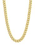 U7 6mm Diamond Cut Cuban Link Chain for Men Women, 18K Gold Plated Stainless Steel Solid Hip Hop Jewelry Fashion Curb Chains 22 Inch