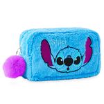 Disney Stitch Toiletry Bag Travel Makeup Storage Bag Vanity Bag Gift Idea for Girls Teenagers Women, Blue Plush, Taille Unique, Modern