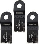 Oshlun MMR-1003 1-1/3-Inch Precision Japan HCS Oscillating Tool Blade for Rockwell or Worx SoniCrafter Hex, 3-Pack