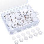 Pangda 60 Pieces Screw Cap Plastic Screw Covers for Number 3 and 5 Screws with Storage Box, White