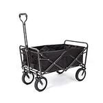 MacSports Collapsible Folding Outdoor Utility Wagon, Black