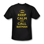 DC Comics Batman Men's Call Batman T-Shirt Black, Xx-large,black, XXL