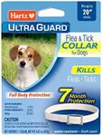 Hartz UltraGuard Flea & Tick Collar for Dogs and Puppies, 7 Month Flea and Tick Protection and Prevention Per Collar, White, Up to 20 Inch Neck