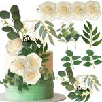 JeVenis 10 PCS Sage Green Baby Shower Cake Decoration Oh Baby Cake Topper Gender Reveal Cake Toppers Baby Shower Party Supplies Gender Reveal Party Supplies