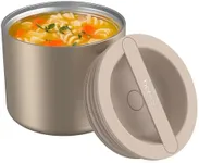 Bentgo® Stainless Insulated Food Container - Triple Layer Insulation, Leak-Proof Lid, Wide Mouth Design - Sustainable 2.4 Cup Capacity, Food-Grade Materials, Ideal for Cool or Warm Food (Gold)