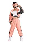 Teen Girls Dance Clothing Set, Hip Hop Modern Jazz Team Performance Costume, Girls Dance Wear Sets (pink, 14-16)