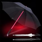 Liberty Imports 3 PACK - LED Light Up Umbrellas with 7 Color Changing Effects | Windproof Golf Umbrellas with Flashlight Handle (Clear/Black/Gray)