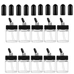 ROSEMARY 10PCS 22CC Airbrush Glass Bottles with Jar Caps for Master, Iwata Dual Action Airbrush