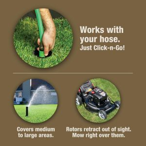 Rain Bird In-Ground Rotor Sprinkler System Kit – Click-N-Go Hose Connection