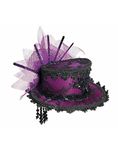 Rubies Forum Novelties Women's Steampunk Victorian Mini Top Hat Costume Accessory, Purple, Mini