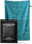 Blackline Car Drying Towel - 2ftx3ft XL-Popular Pick Among Detailing Pros -Aqua 1300 GSM Microfiber Accessory - Absorbs Over 8lbs of Water - Leaves No Streaks, Spots or Scratches - Dries an Entire Car
