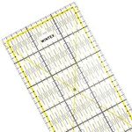 WINTEX Universal Quilting Rulers And Templates 15cm x 60cm, Transparent, 2 Colours Print With cm Grid And Angle Display in 30 °,45 °, 60 °