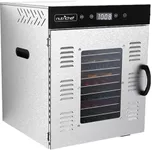 NutriChef Commercial Electric Food Dehydrator Machine - 14 Shelf Extra Large Capacity - Stainless Steel Trays - 1000-Watts, Digital Timer & Temperature Control - 18.58 x 17.52 x 22.52 IN