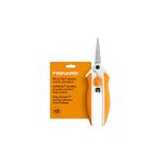 Fiskars Micro-Tip Spring Assisted Scissors, Precision Cutting Stainless Steel Blades, Comfort Handle, Cut Details in Fabric, Sewing Scissors and Arts and Crafts Tools