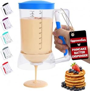 Eggssentials Batter Dispenser – Easy Pour Pancake Batter Dispenser for Cupcakes, Muffins, Waffles & Griddle – Kitchen Baking Tool BPA-Free - Blue Color