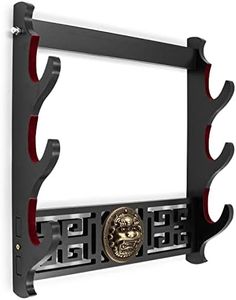 Ekkhysis Legendary Creatures Sword Wall Mount Hook Katana Holder Display Hanger for Tanto Samurai Sword Rapier Lightsaber Cosplay Blade Tanjirou Demon Slayer Weapon Stand (Kylin R3-Tier)