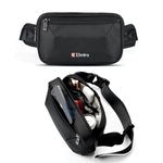 Elmira Waist Bag for Men Women - Fanny Pack for Men Sling Bag for Men Chest Bag Crossbody Side Passport Travel Shoulder Small Waist Pouch for Mobile Cash (Black, WST-001A)