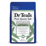 Dr Teal’s Salt Soak with Pure Epsom Salt, Cannabis Sativa Hemp Seed Oil, 3 lbs (Packaging May Vary)