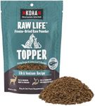KOHA Raw Life Freeze-Dried Raw Topper Elk & Venison for Dogs and Cats, High Protein Meal Topper for Picky Eaters with Probiotics, 8oz Bag