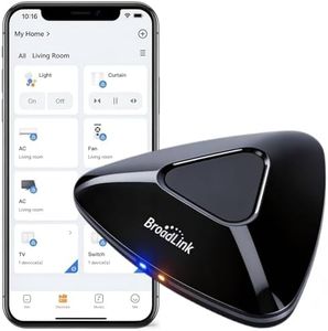 Broadlink RM MAX Matter Wi-Fi BLE IR RF Smart Hub, Universal Remote | Universal smart remote hub supports IR & RF devices, easy pairing, voice control compatible with Alexa and Google Home