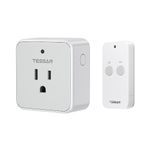 Wireless Remote Control Outlet, TESSAN Mini Electrical Outlet Light Switch Kit, Power Switch for Lights, Fans, Household Appliances, Wireless On Off Lamp Switch, 1875W/15A, 100 Feet RF Range