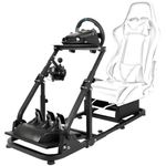 Dardoo Racing Simulator Cockpit Frame Adjustable Gaming Steering Wheel Stand Fit for Logitech G923 G29 G920 Thrustmaster T300RS,Xbox One,PS4,PC Without Steering Wheel, Pedals, Gearshift and Seat