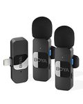 Boya BY-V2 Wireless Microphone for iPhone,2.4GHz Plug Play Mnini Clip-on Mic for iPhone 14/14 Pro/13/13 Pro/12 iPad IOS Devices Vlogging YouTube Video Recording Podcast Interview