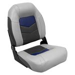 Wise 3304-1880 Pro-Angler Folding Boat Seat, Marble Grey/Astro Blueberry Charcoal