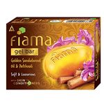 Fiama Gel Bathing Bar Golden Sandalwood Oil and Patchouli with Skin Conditioners for Moisturized, Soft and Luxurious Skin, 125g, For All Skin Types