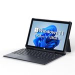 ADREAMER 10.1" Windows 11 Tablet 8GB RAM Quad-Core CPU Windows Tablet with Keyboard 5G WiFi FHD Display USB 3.0 Micro HDMI Dual Cameras., Black