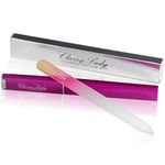 ClassyLady Glass Nail Files - Crystal Nail File for Natural Nails, Filing Board for Professional Fingernail Care w/Case