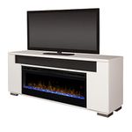 Dimplex Haley Media Console Electric Fireplace with Acrylic Ember Bed (Model: GDS50G5-1671W), 120V, 1230W, 10.3/10.1 Amps, White