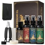 1DFAUL 9pcs Guitar Cleaning Maintenance Kit with Guitar Cleaner, Polish, Fretboard Oil, String Oil, for All Guitar Types, Ideal for Beginners, Players, and Collectors
