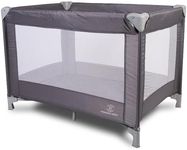 REQUISITE NEEDS Sleeptight Travel Cot - Grey, Lightweight Padded Travel Cot Suitable for Birth, Baby