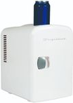 Frigidaire Mini Portable Compact Personal Fridge Cooler, 4 Liter Capacity Chills Six 12 oz Cans, 100% Freon-Free & Eco Friendly, Includes Plugs for Home Outlet & 12V Car Charger - White