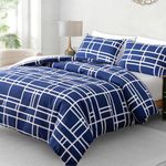 Pamposh Double Duvet Set - Premium Brushed Microfiber Reversible Double Duvet Cover - Hypoallergenic Bedding Sets 3 Pcs - Ultrasoft Quilt Cover Set with Zipper Closure