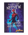 UK Greetings Marvel Spider-Man Birthday Card for Nephew - Bold Design