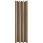 PONY DANCE Blackout Window Curtain - Thermal Insulated Eyelet Top Curtains Drapes for Energy Saving Nursery Light Blocking Wide Draperies for Living Room, 1 Panel, 55-inch W x 94 L, Cappuccino