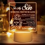 Buioata Son Gifts, Night Light-Gifts for Son, Son Gifts from Mum, Christmas Gifts for Son, Inspirational Gifts-to My Son, Birthday Gifts for Son [Energy Class F]