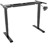 PrimeCables Standing Desk Frame Dual Motor Adjustable Height Electric Sit Stand Desk Frame with Memory and Reminder Controller Cable Management Rack