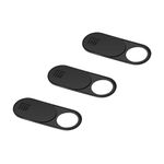 Vliigts Ultra-Thin Camera Cover Slide for Tesla Model 3 / Y Interior Cabin Camera Laptop PC Front-Facing Webcam Sticker Blocker Protect Your Privacy (Black - 3 Pack)