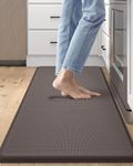 DEXI Anti Fatigue Kitchen Mat, 3/4 Inch Thick, Stain Resistant, Padded Cushioned Floor Comfort Mat for Home, Garage and Office Standing Desk, 48"x20", Brown