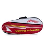 Li-Ning PaceCraft Double Zipper Polyester Badminton Kit Bag (Black)